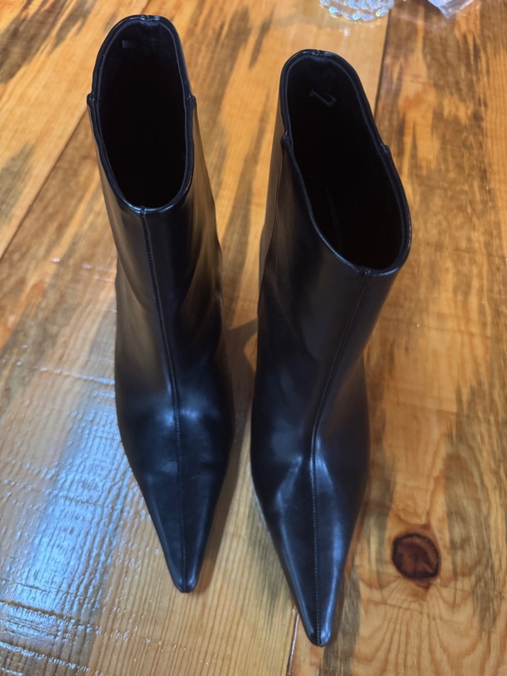H&M Black Pointed Toe Ankle Booties